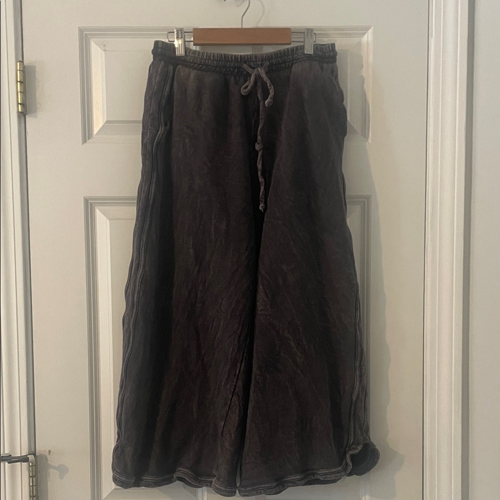 Three Bird Nest Dark Gray Wide-Leg Pants